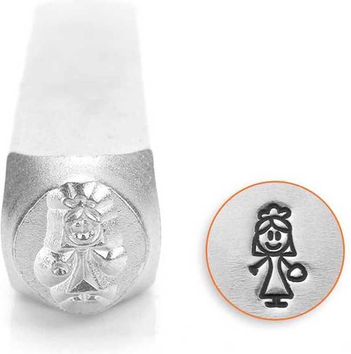 Slagstempel Stokfiguur bruid | hoogte 7mm